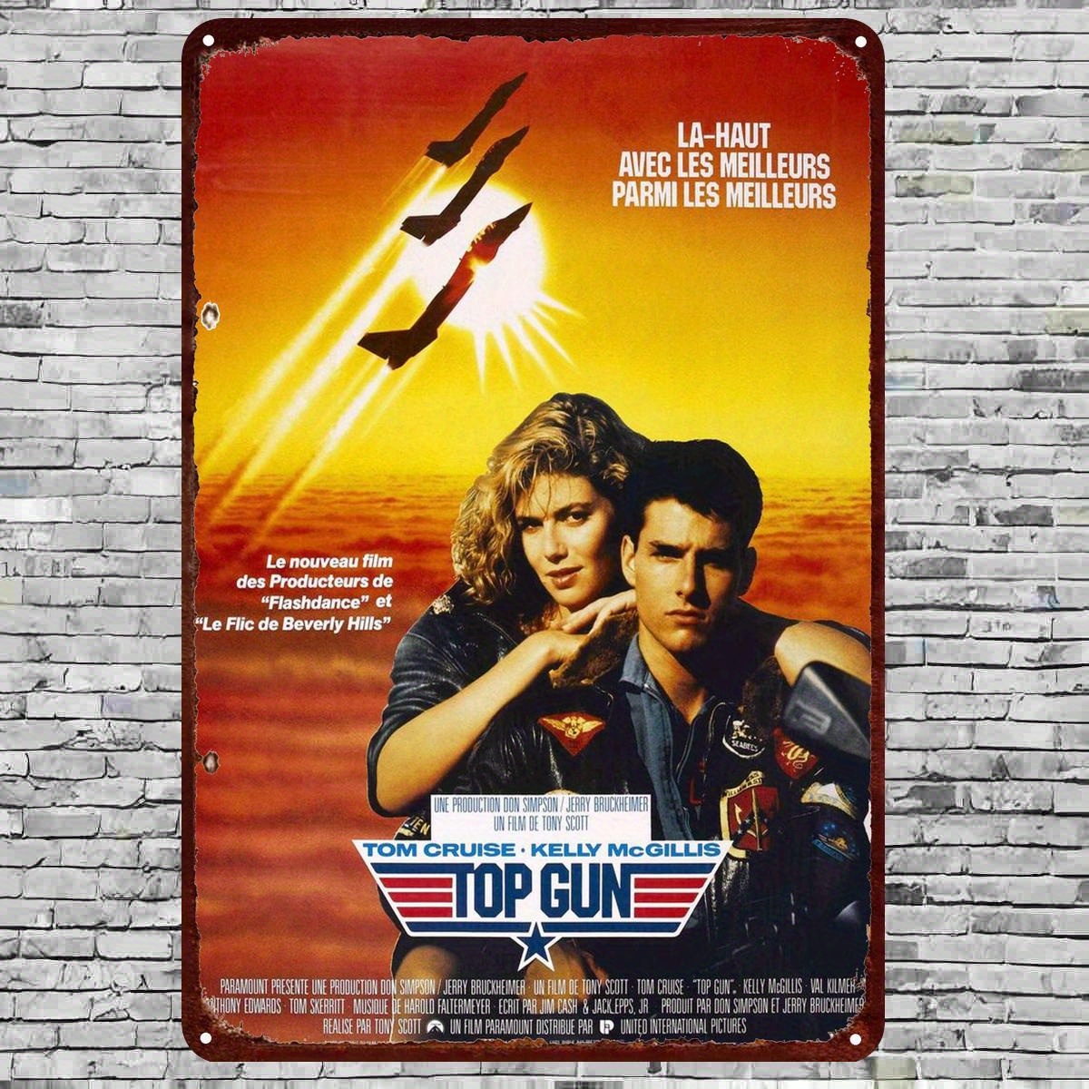 Vintage Collectible Guns - Placa de Metal Vintage do Filme