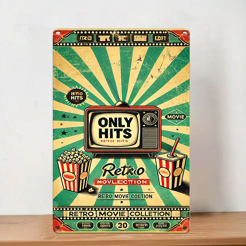 Vintage Collectible Tins - Pôster de Coleção de Filmes Retrô,