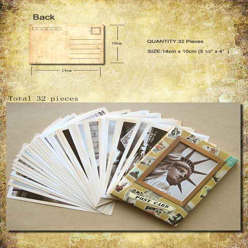 Diy retro 32 pçs/saco vintage  - Collectible Vintage Greeting Cards avaliação e preço