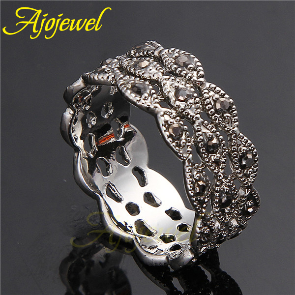 Ajojewel-3 Layer Anel Strass p - Vintage Collectible Items avaliação e preço