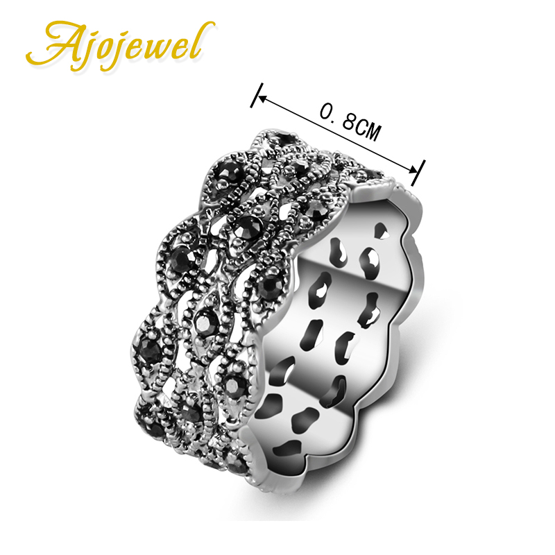 Ajojewel-3 Layer Anel Strass p - Vintage Collectible Items avaliação e preço