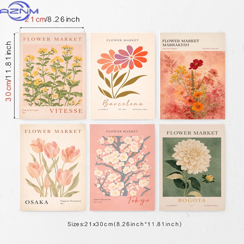 Coleção de 6 impressões em tel - Vintage Collectible Market avaliação e preço